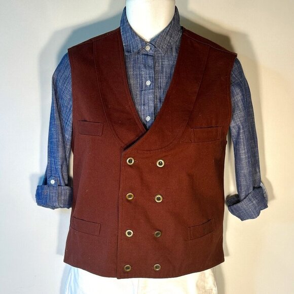 Frontier Classics SZ M Maroon Canvas Western Rodeo Timeless Equestrian Old West - Picture 1 of 8